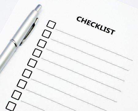 Page staging checklist