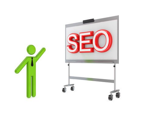 SEO taining from a whiteboard